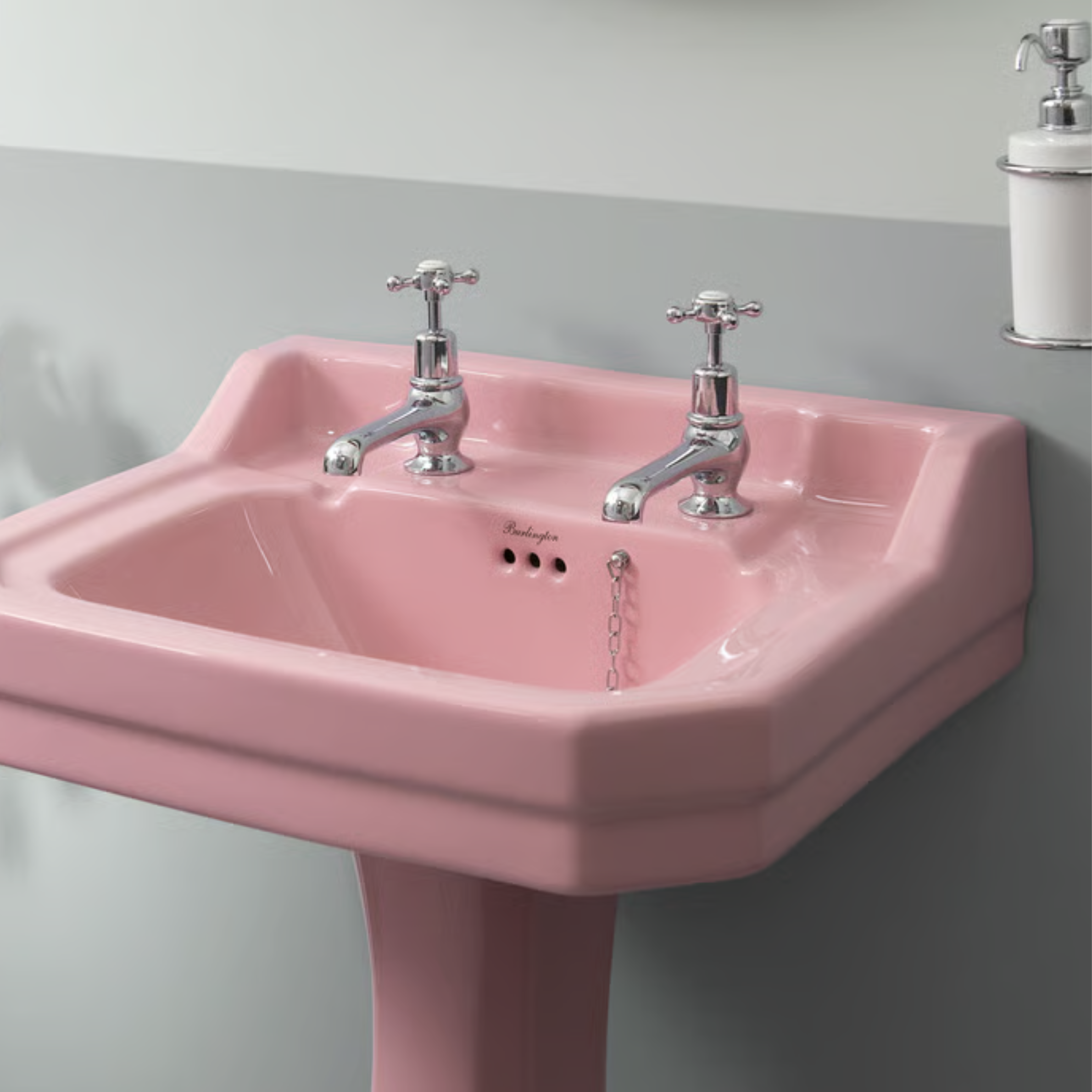 Burlington pink sink product photography